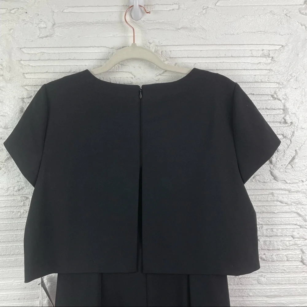 Adrianna Papell Embellished Pop Over Sheath Dress Black Special Occasion Size 10 - Picture 11 of 16